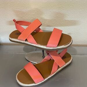 Nordstrom Coral Pink Espadrille Strap Sandal Womens‎ size 9